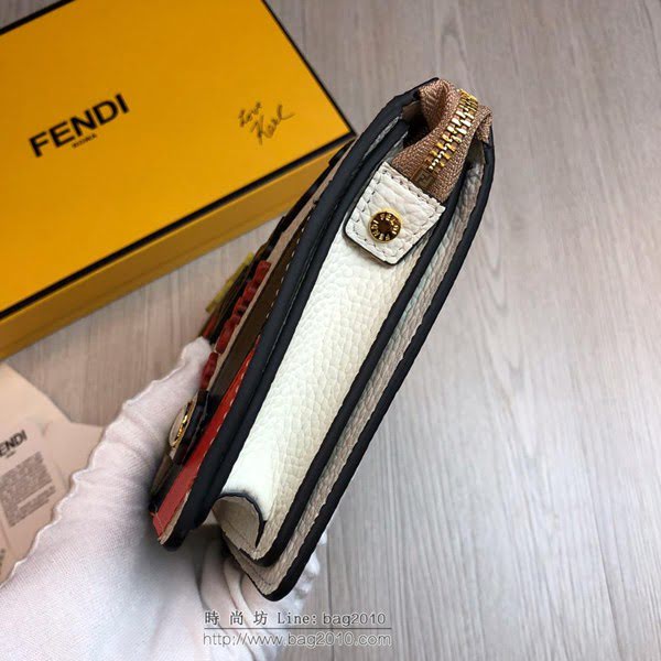 FENDI手包 小牛皮手拿包 金屬BAG BUGS眼睛圖案 芬迪時尚手包  fdz2115